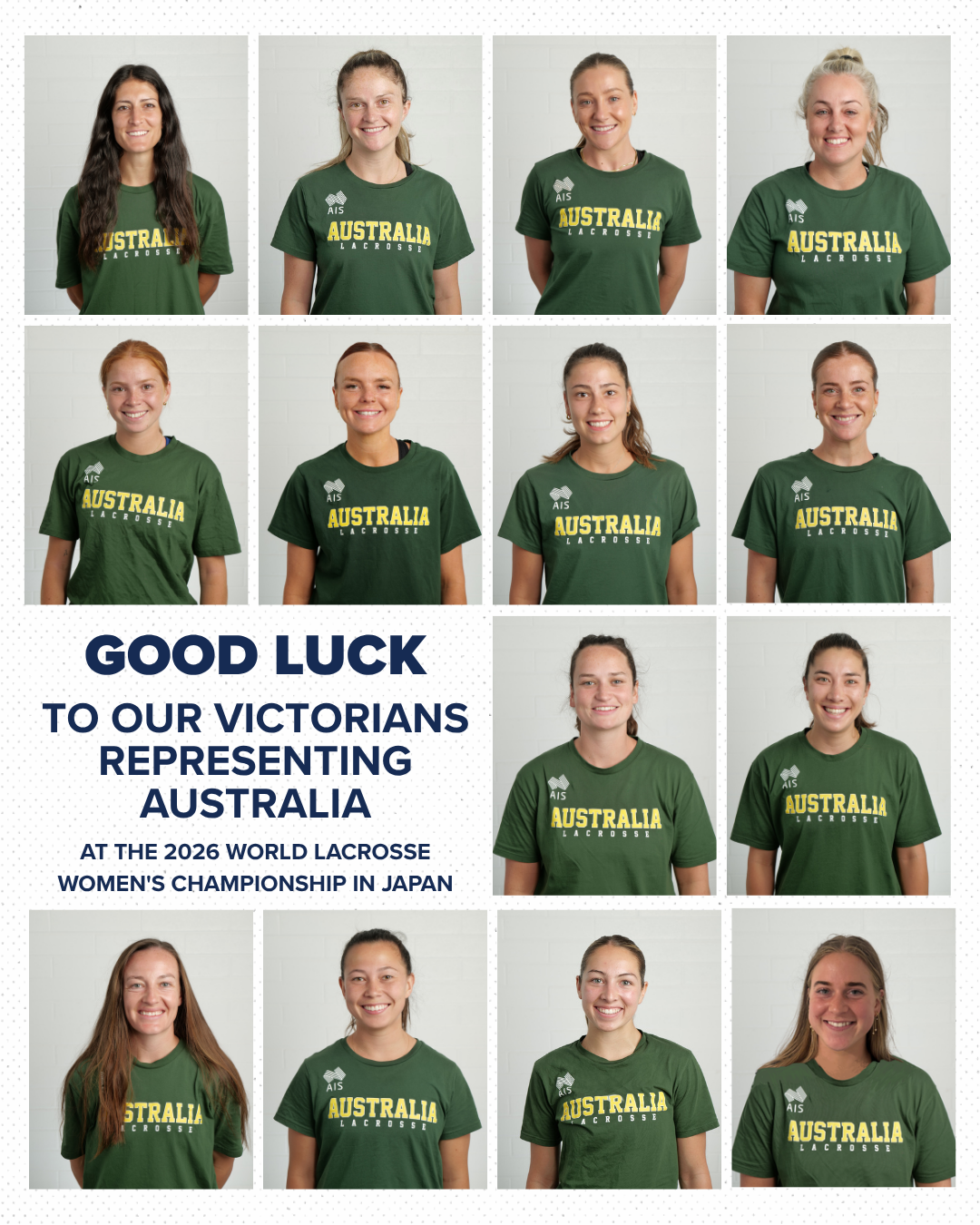 Victorian women on the 2026 Australian field lacrosse team